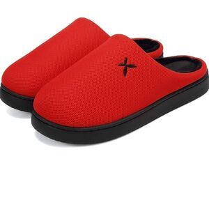 NWT Memory Foam Slippers for Women Slip on Cotton  Non-Slip Rubber Size 8-8.5